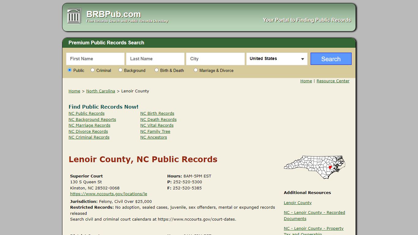 Lenoir County Public Records | Search North Carolina ...